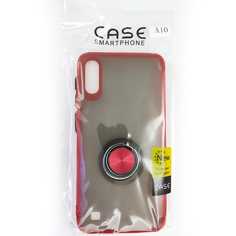 Чохол Totu Copy Ring Case Samsung A10 Red+Black - 5