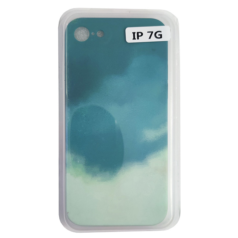 Чохол Silicone Water Print iPhone 7/8 Mix Color Green - 1