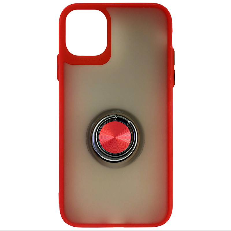 Чохол Totu Copy Ring Case iPhone 11 Red+Black - 3