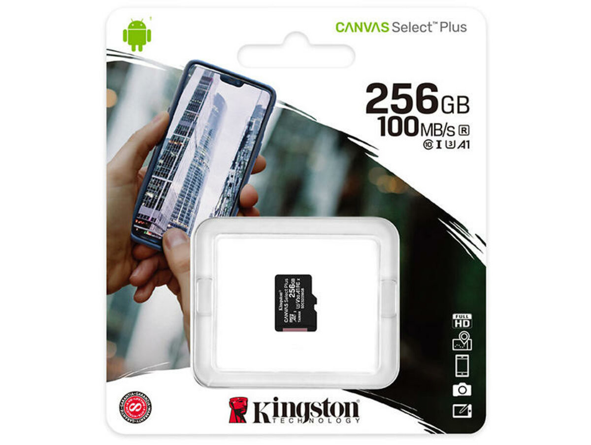 Карта пам'яті Kingston Canvas Select Plus, 256Gb, micro SDXC UHS-3, class 10, А1 V30 - 5