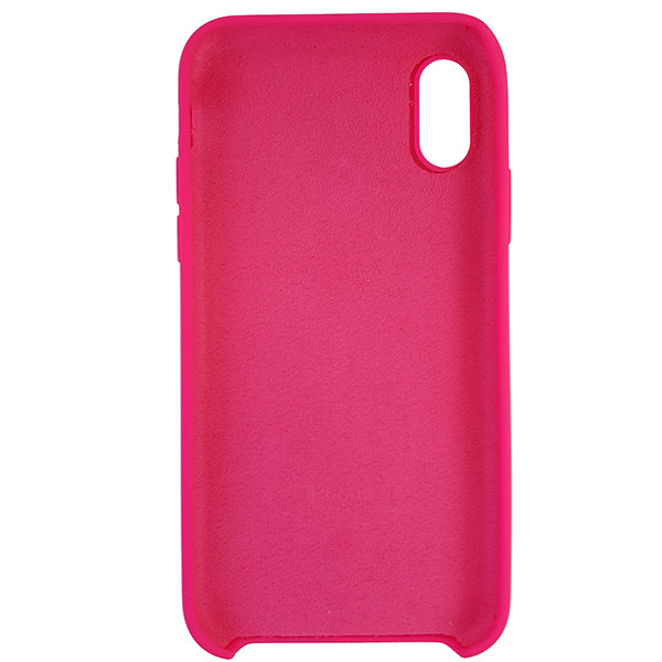 Чохол Copy Silicone Case iPhone X/XS Hot Pink (47) - 4