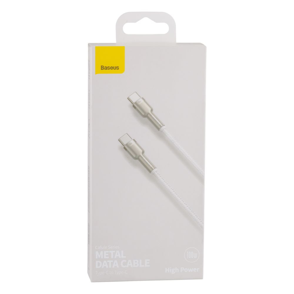 Кабель Baseus Cafule Metal Data Cable, Type-C to Type-C, 100W, 2m, Black - 5
