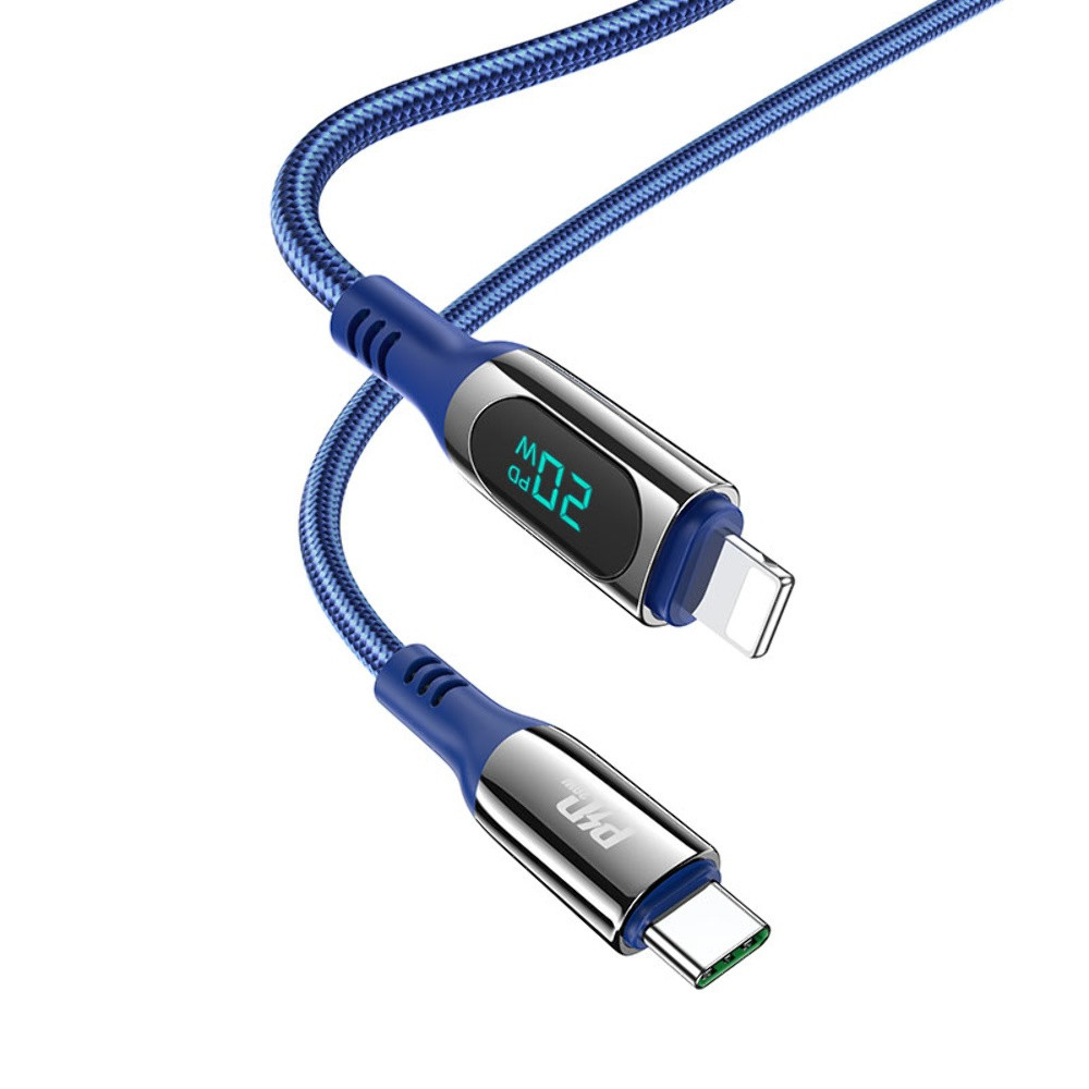 Кабель Hoco S51 Extreme Display Type-C to Lightning 20W 1.2m Blue - 1