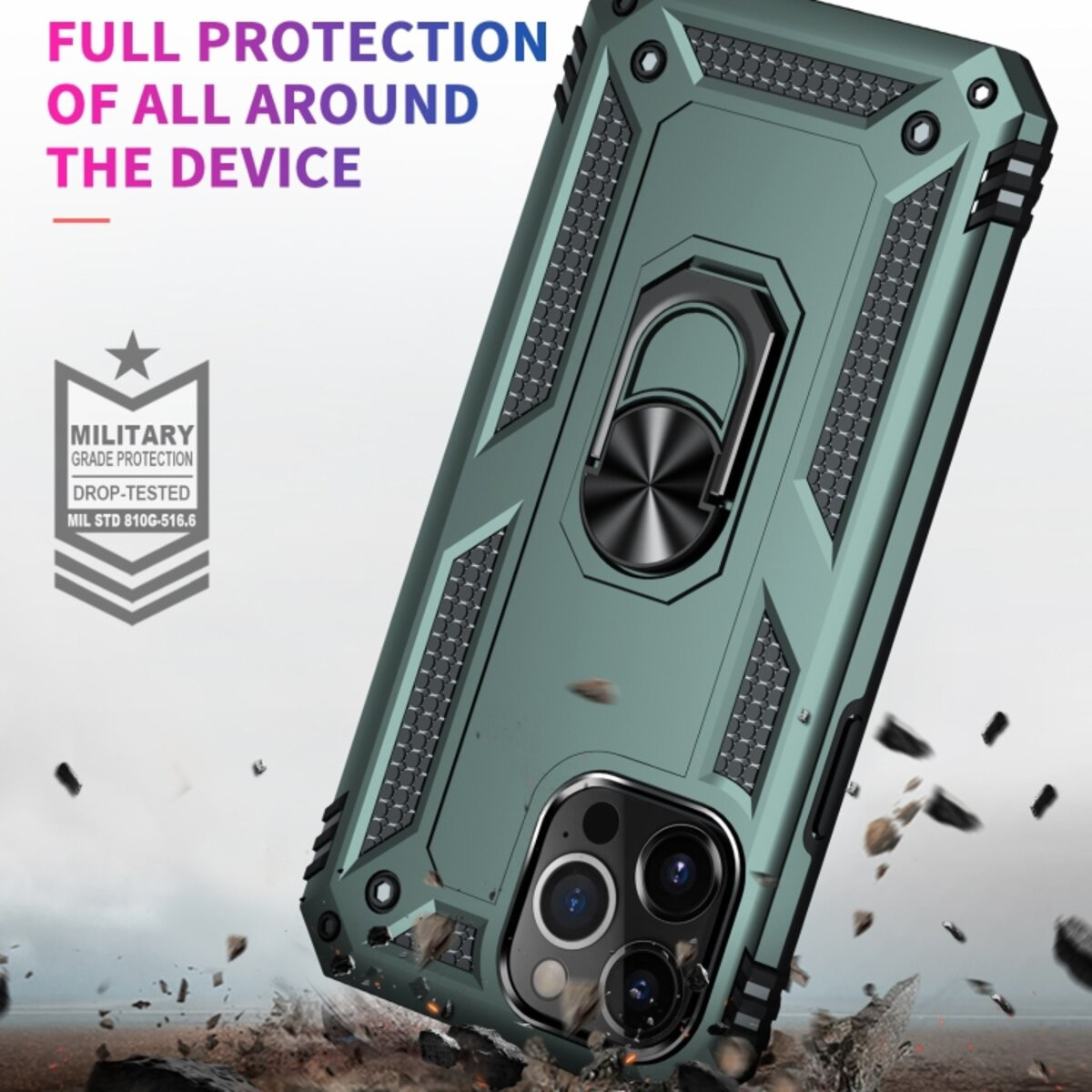Чохол Cosmic Robot Ring for Apple iPhone 14 Pro Army Green - 2