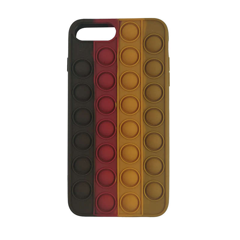Чохол Pop it Silicon case iPhone 6/7/8 Plus  Black+Red+Brown - 1