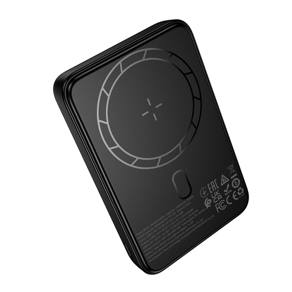 Універсальна мобільна батарея Borofone BJ82A, 10000mAh, PD 20W, Magnet Wireless Charge, Black - 4