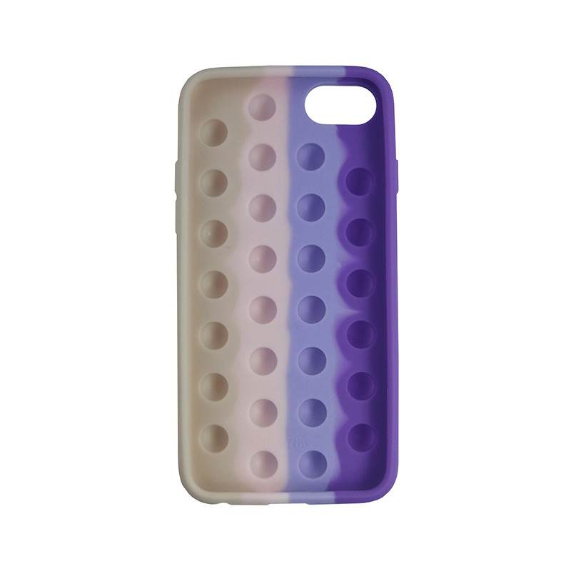 Чохол Pop it Silicon case iPhone 6/7/8  Violet+Pink+Cream - 2
