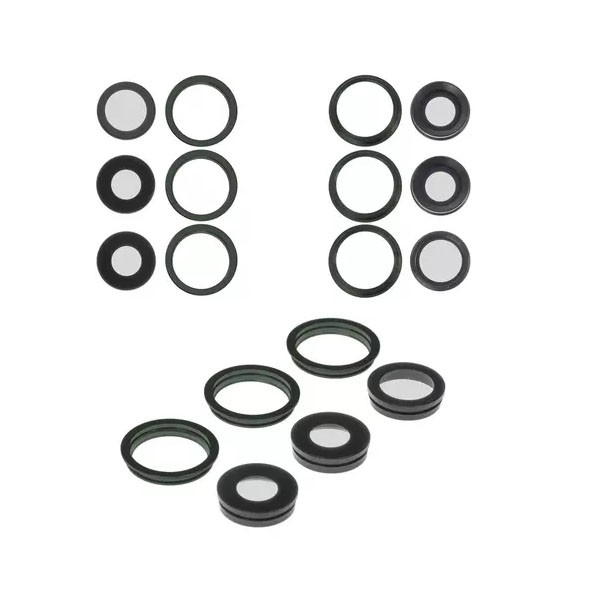 Скло камери для iPhone 11 Pro Max, з рамкою, комплект 6 шт., Midnight Green - 1