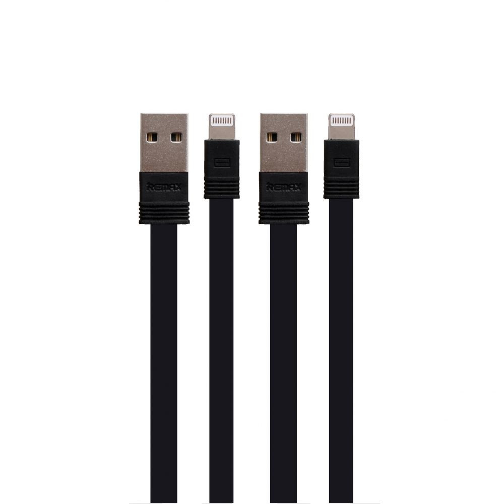 Кабель Remax RC-062i Tengy Lightning 2pcs (1m+0.16m) Black - 2