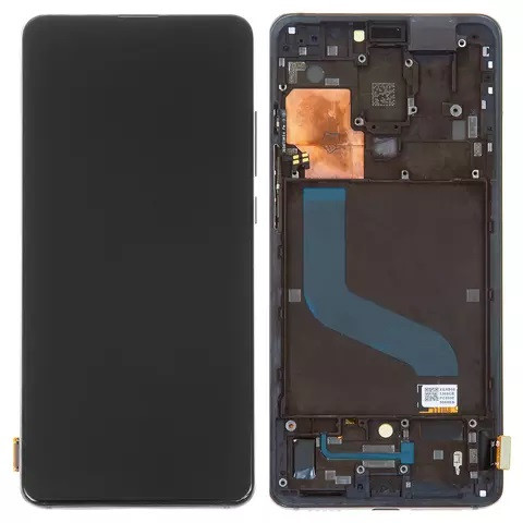 Дисплейний модуль для Xiaomi Mi 9T, Mi 9T Pro, з рамкою, High Copy, OLED, Black - 1
