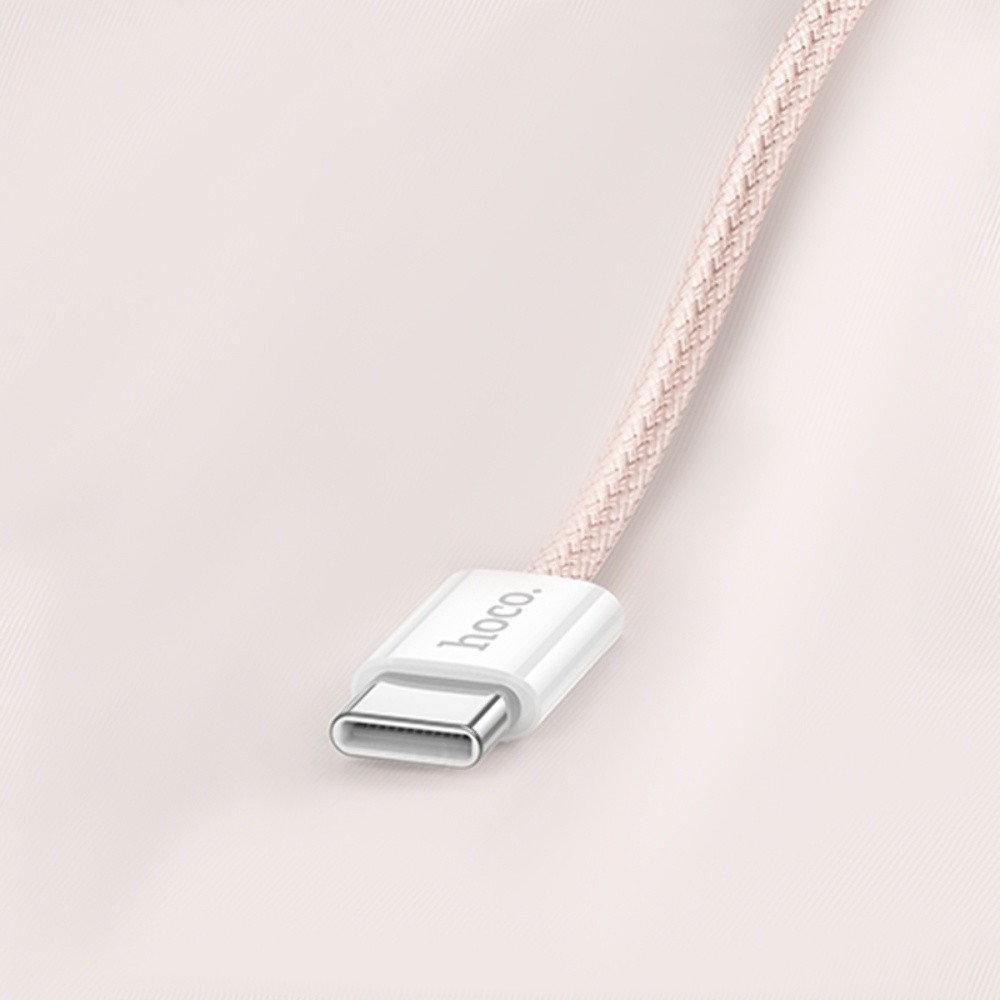 Кабель Hoco X104 Source, Type-C to Type-C, 2m, 60W, Pink - 10