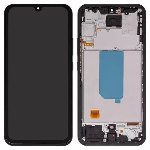 Дисплейний модуль для Samsung A346 Galaxy A34 5G, з рамкою, High Copy, OLED, Black - 1
