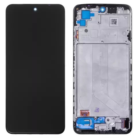 Дисплейний модуль для Xiaomi Poco M5s, Redmi Note 10, з рамкою, High Copy, OLED, Black - 1