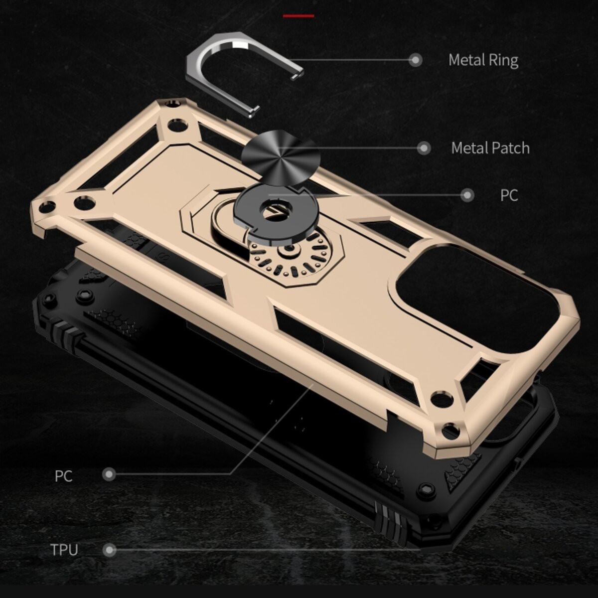 Чохол Cosmic Robot Ring for Samsung Galaxy A23 4G Gold - 8
