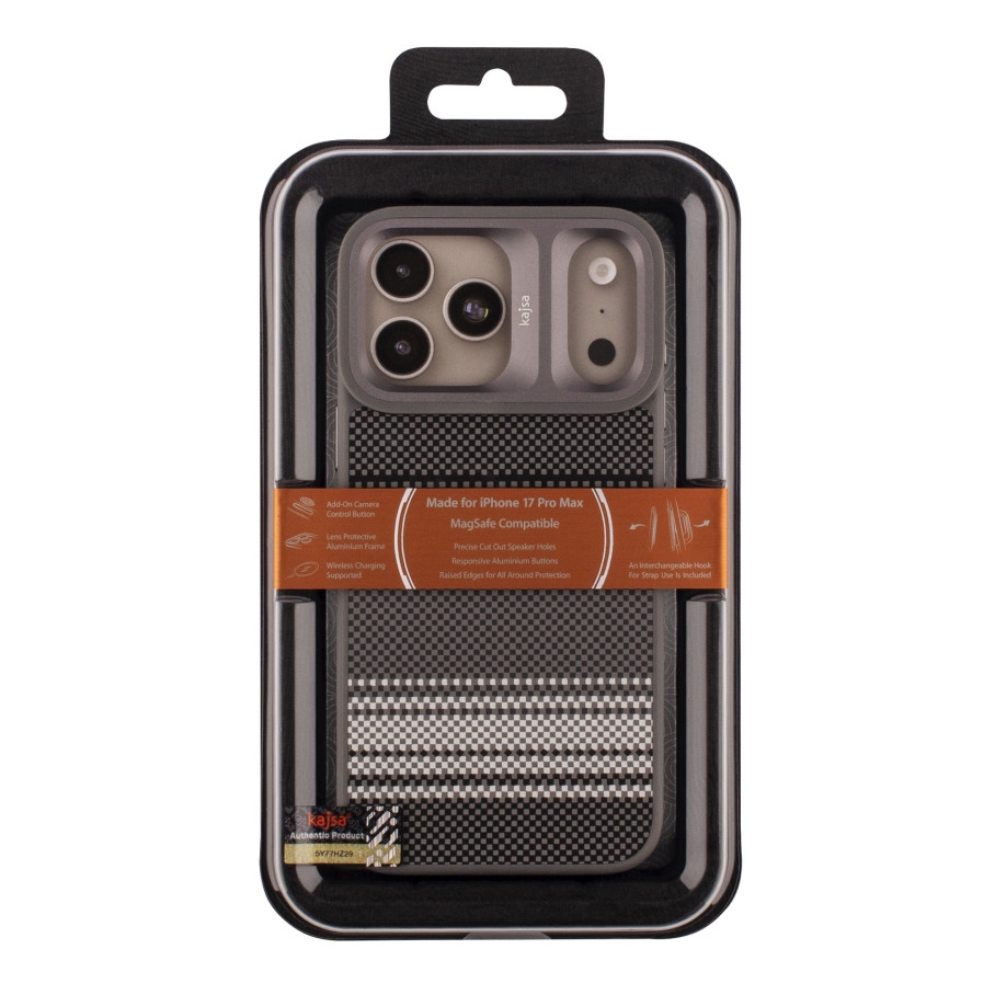 Чохол Kajsa Resort Collection Gradient Stripe with MagSafe для iPhone 17 Pro Max, Gray B-Ring - 5