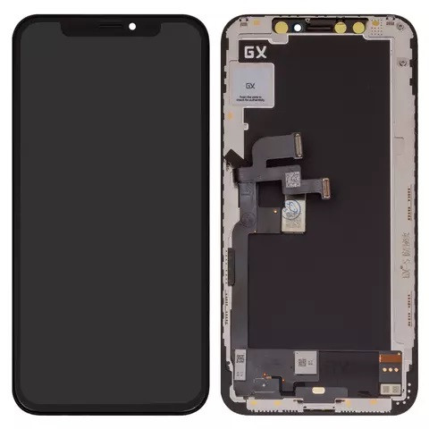 Дисплейний модуль для iPhone XS, High Copy, OLED, GX OEM soft, Black - 1