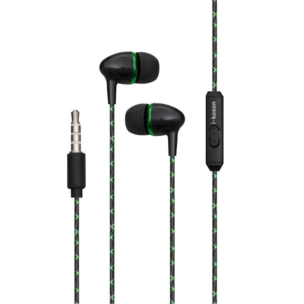 Гарнітура i-Koson i-S3 Black-Green - 1