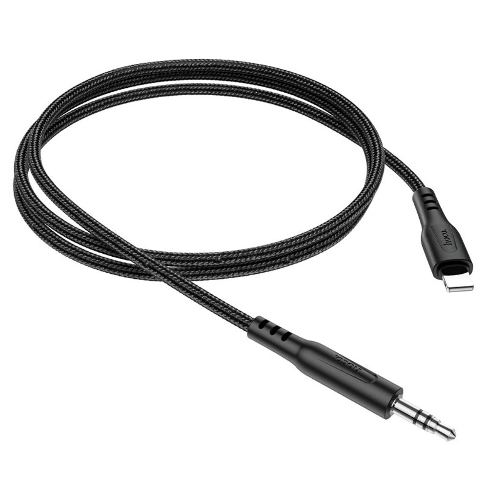 Кабель AUX Hoco UPA18, Lightning to Jack 3.5 mm, 1m, Black - 3