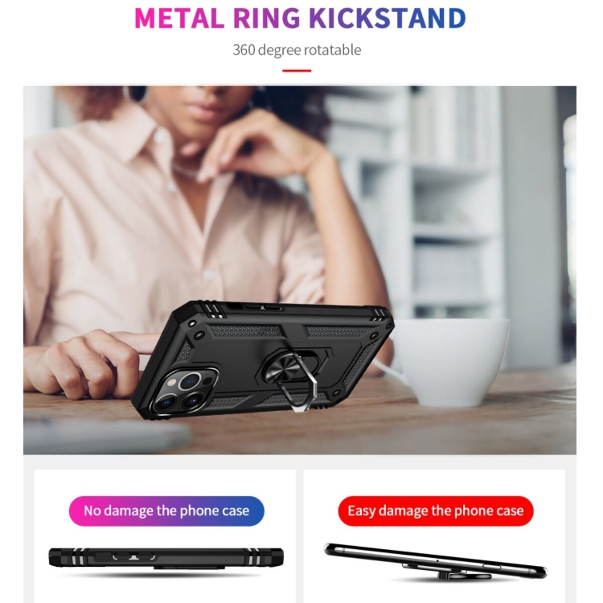 Чохол Cosmic Robot Ring for Apple iPhone 13 Pro Black - 3