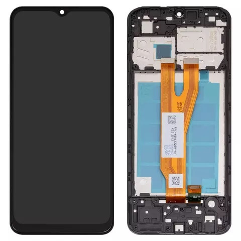 Дисплейний модуль для Samsung A032 Galaxy A03 Core, з рамкою, High Copy, Black - 1