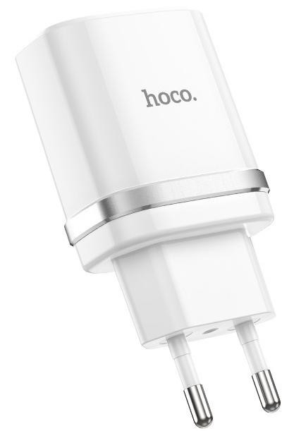 Мережевий Зарядний Пристрій Hoco C12Q, QC 3.0, PD 18W, Cable Type-C, White - 1