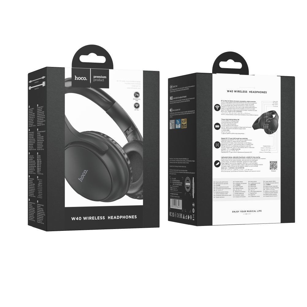 Безпровідна гарнітура Hoco W40 Black - 9