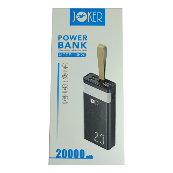 Power Bank Joker  JK20, Fast Charge, 2,1A, LED Lamp 20000 mAh Black - 3
