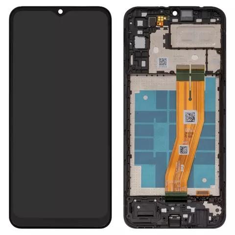 Дисплейний модуль для Samsung A042 Galaxy A04e, з рамкою, Original Ref., Black - 1