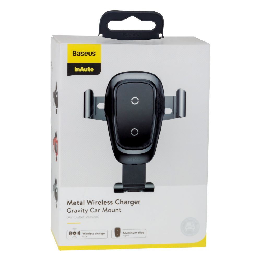 Автотримач Baseus Metal Wireless Charger Gravity WXYL-B Dark Gray - 2