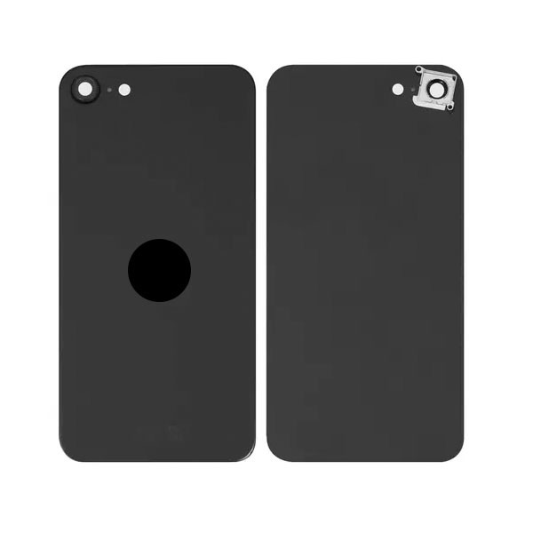 Задня панель корпуса для iPhone SE 2020, чорна, із склом камери, small hole - 1
