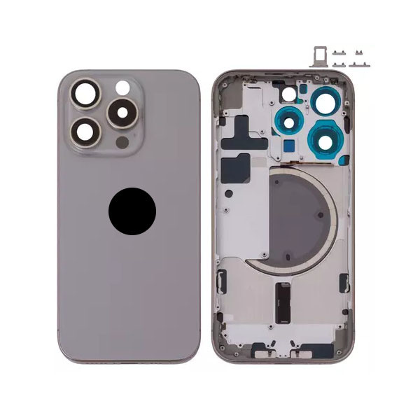 Корпус для iPhone 15 Pro Max, Original PRC, EU Version, Natural Titanium - 1