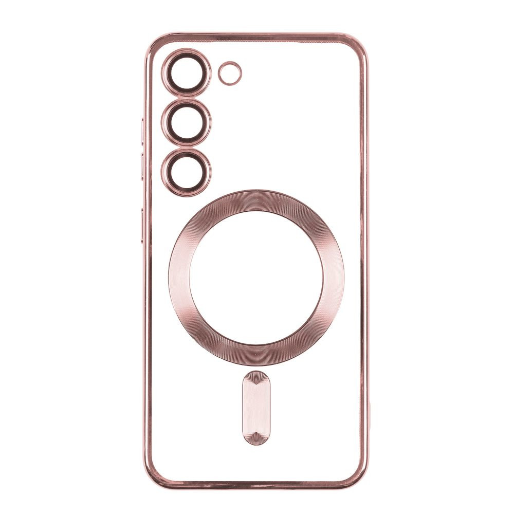 Чохол TPU Metallic Full Camera with Magsafe для Samsung Galaxy S23 Rose Gold - 1