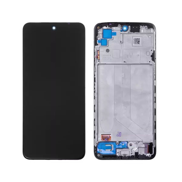 Дисплейний модуль для Xiaomi Poco M5s, Redmi Note 10, з рамкою, High Copy, OLED, Black - 1