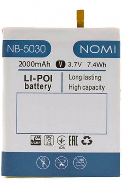 Акумулятор Original Nomi i5030 Evo X, NB-5030 (2000 mAh) - 1