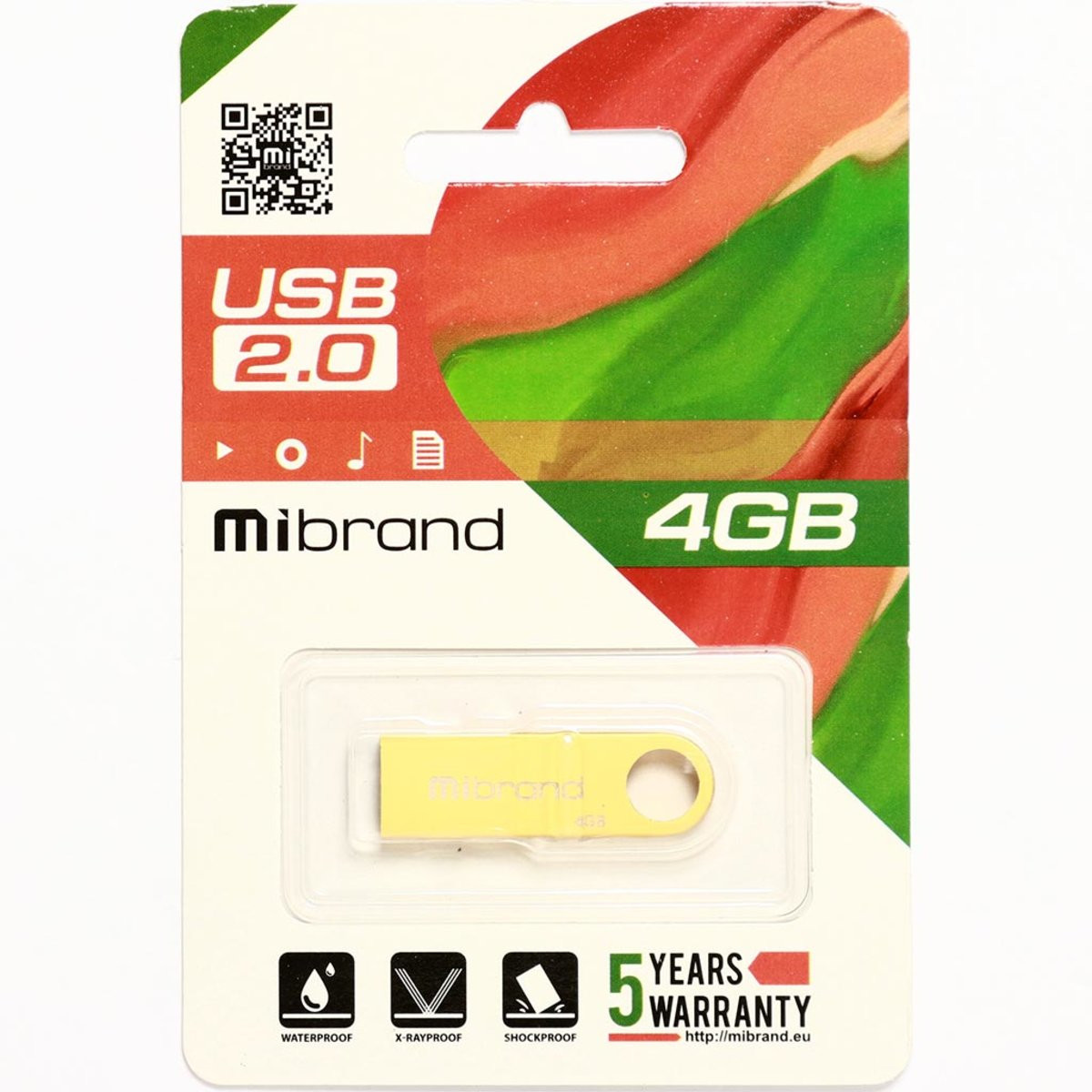 Флешка Mibrand USB 2.0 Puma 4Gb Gold - 2
