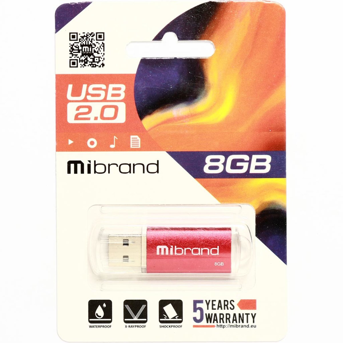 Флешка Mibrand USB 2.0 Cougar 8Gb Red - 2