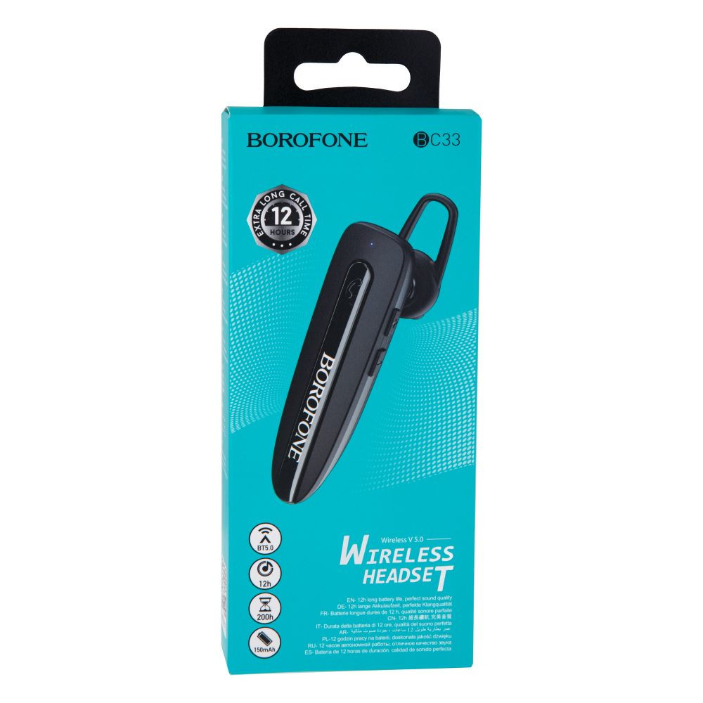 Безпровідна гарнітура Borofone BC33 Black - 7