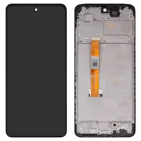 Дисплейний модуль для Oppo A58 4G, з рамкою, High Copy, Black - 1