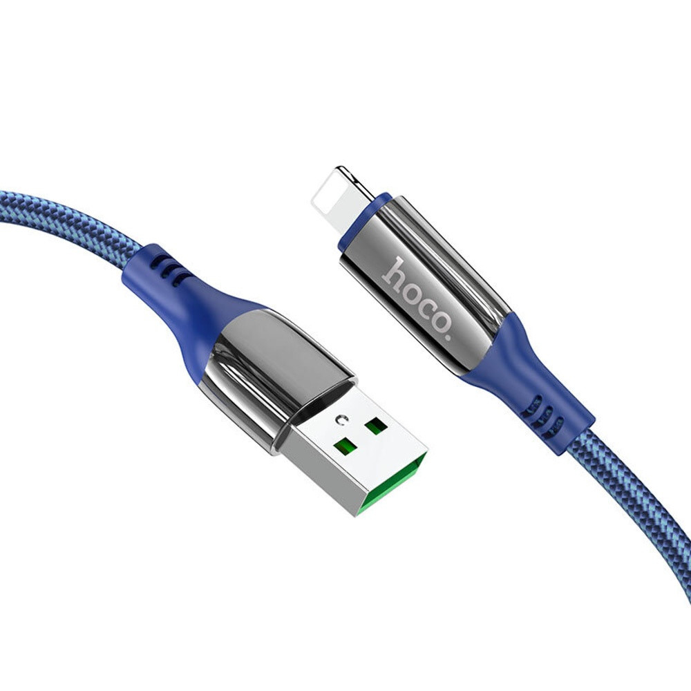 Кабель Hoco S51 Extreme, Lightning, 1.2m, 2.4A, Blue - 6