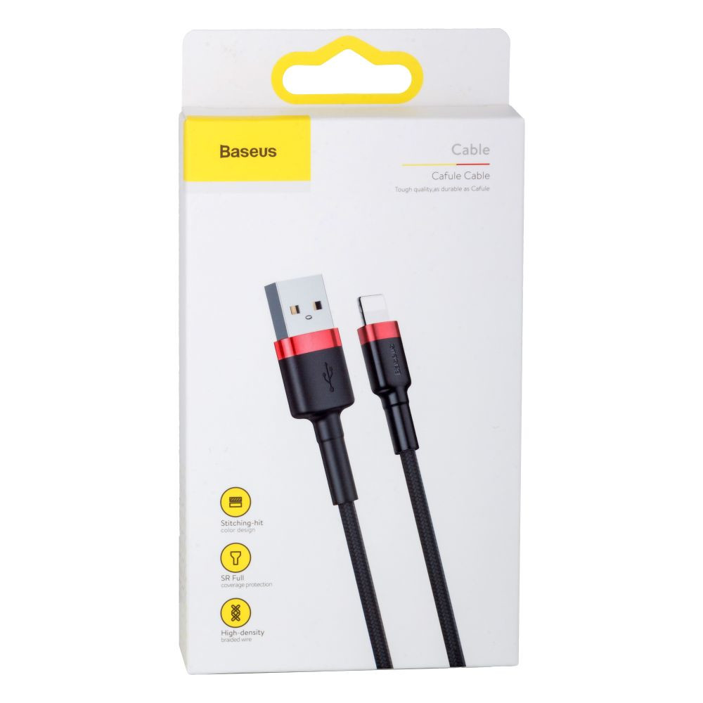 Кабель Baseus Cafule Cable, Lightning, 2A, 3m, Gray-Black - 5
