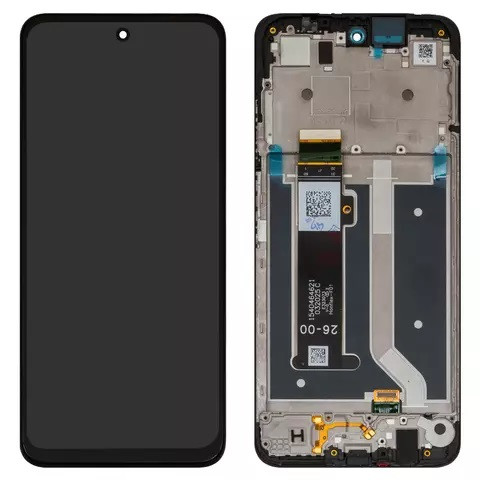 Дисплейний модуль для Motorola Moto G34, з рамкою, Сopy, Black - 1