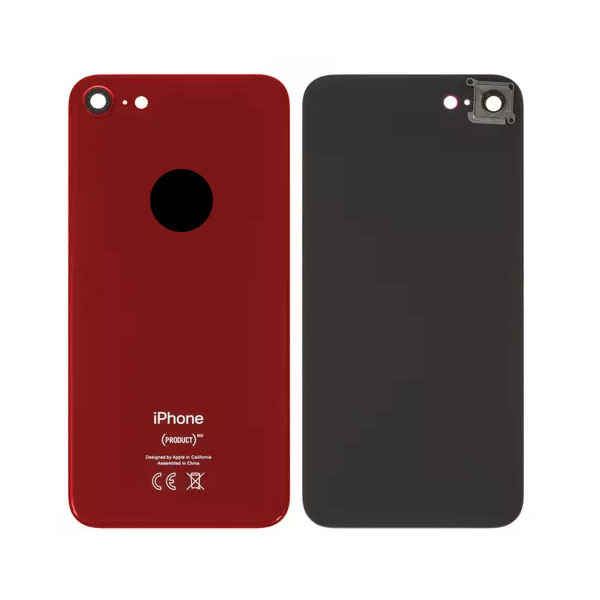 Задня кришка для iPhone 8, зі склом камери, Small Hole, Red - 1
