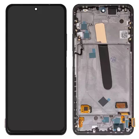 Дисплейний модуль для Xiaomi Mi 11i, Poco F3, з рамкою, High Copy, OLED, Black - 1
