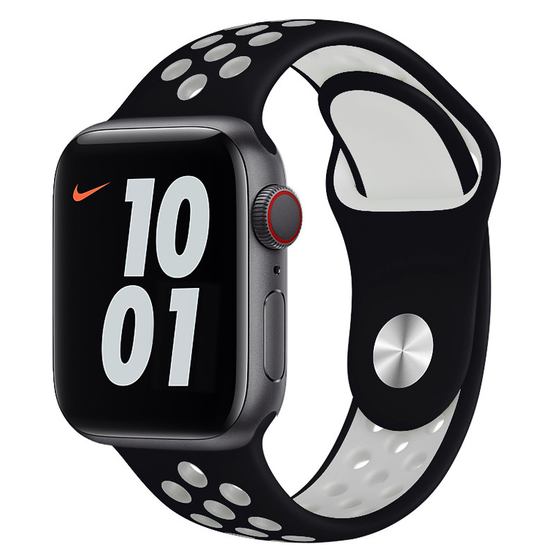 Ремінець для Apple Watch (38-40mm) Nike Sport Band Black/White - 2