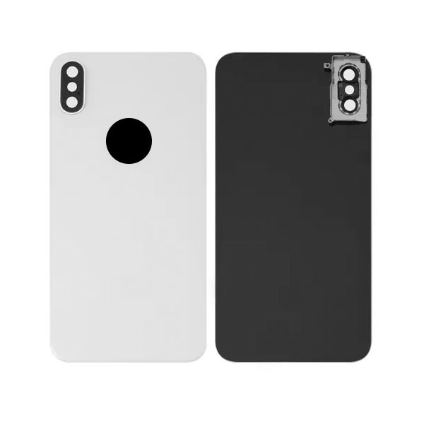 Задня панель корпуса для iPhone XS, біла, із склом камери, small hole - 1