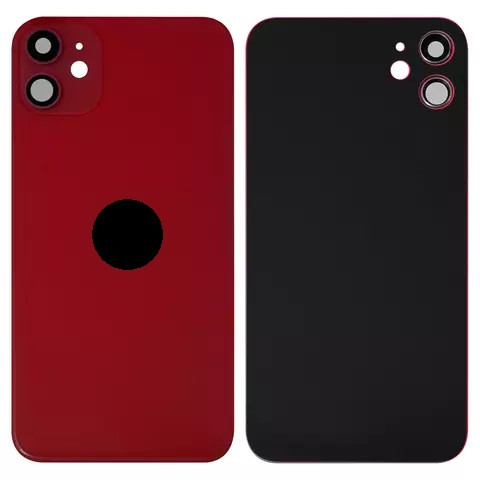 Задня кришка для iPhone 11, зі склом камери, Small Hole, Red - 1