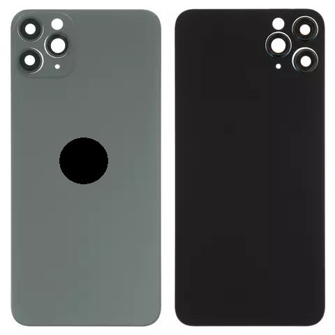 Задня кришка для iPhone 11 Pro, зі склом камери, Small Hole, Matte Midnight Green - 1