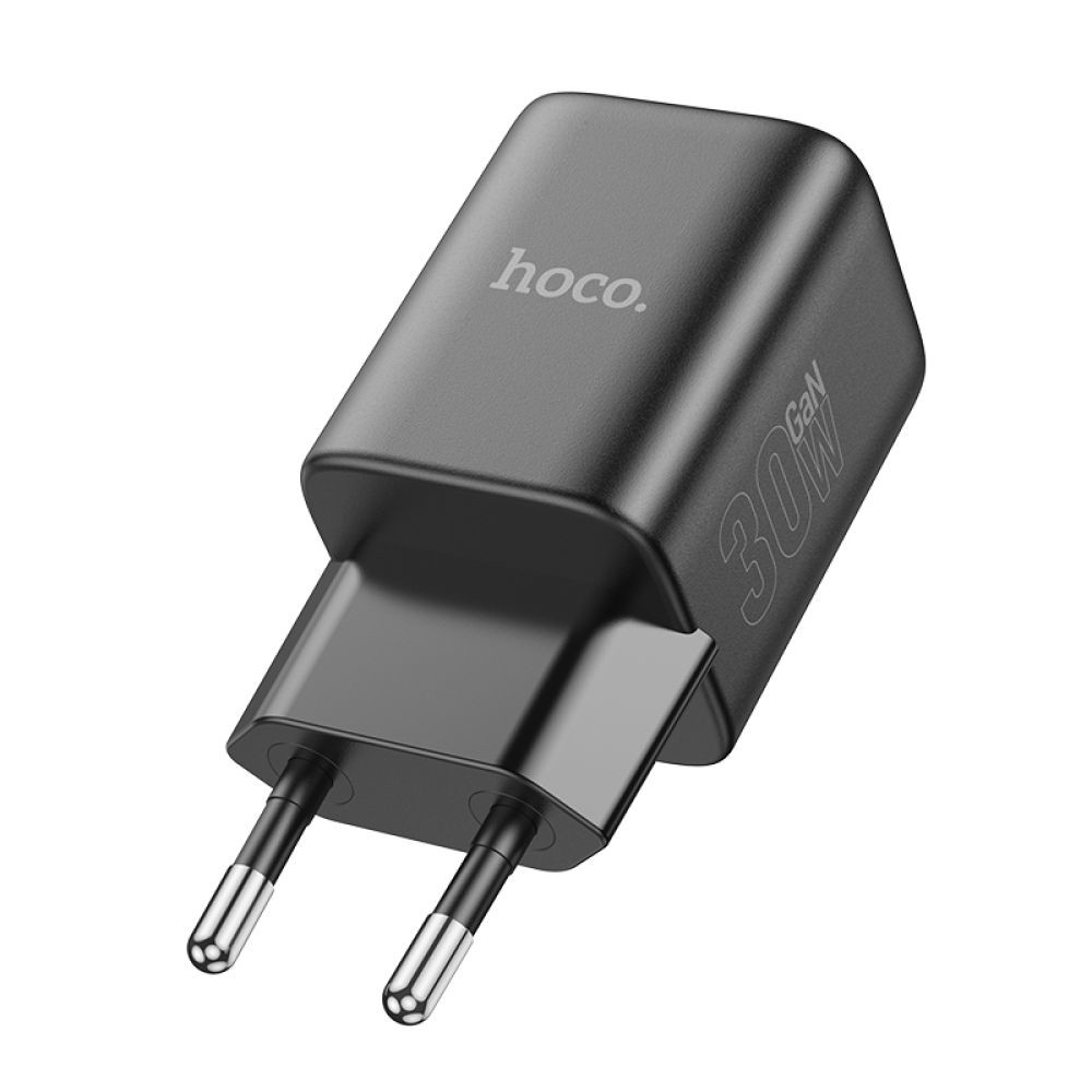 Мережевий зарядний пристрій Hoco N43, GAN PD 30W, Black - 1