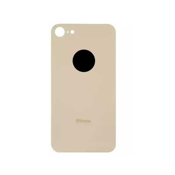 Задня панель корпуса для iPhone 8, золотиста, потрібно зняти скло камери, small hole - 1