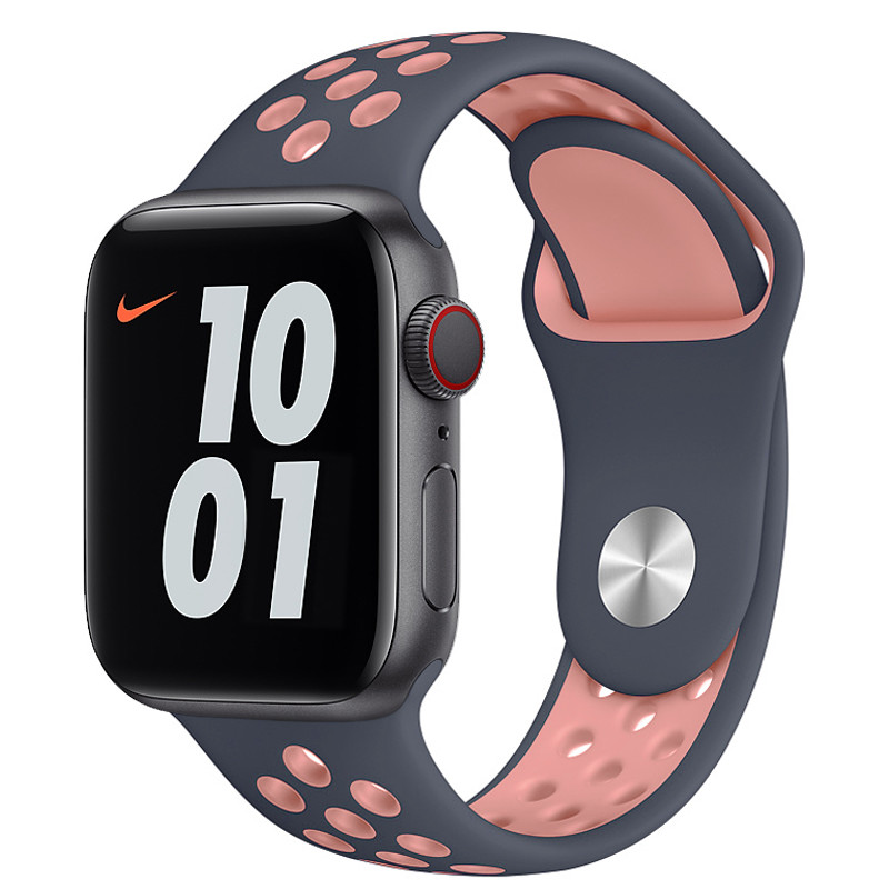 Ремінець для Apple Watch (42-44mm) Nike Sport Band Blue/Pink - 2